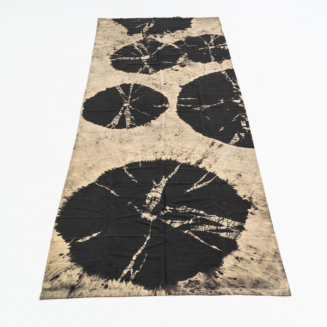 SOLD 1950s Shibori Block Print Fabric Attributed to Laverne Originals by Laverne's