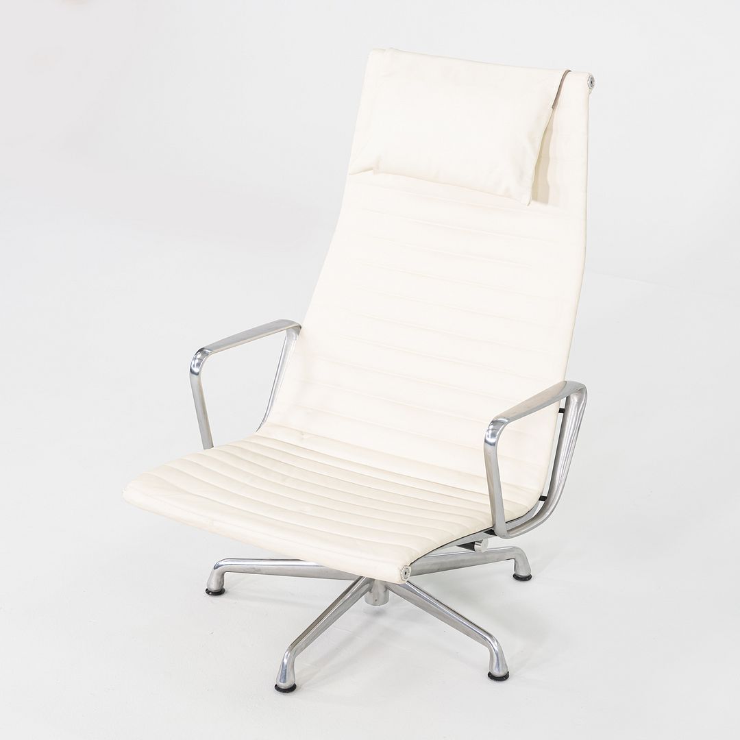 SOLD 2009 Herman Miller Eames Aluminum Group Lounge Chair with 2101 Ivory Leather