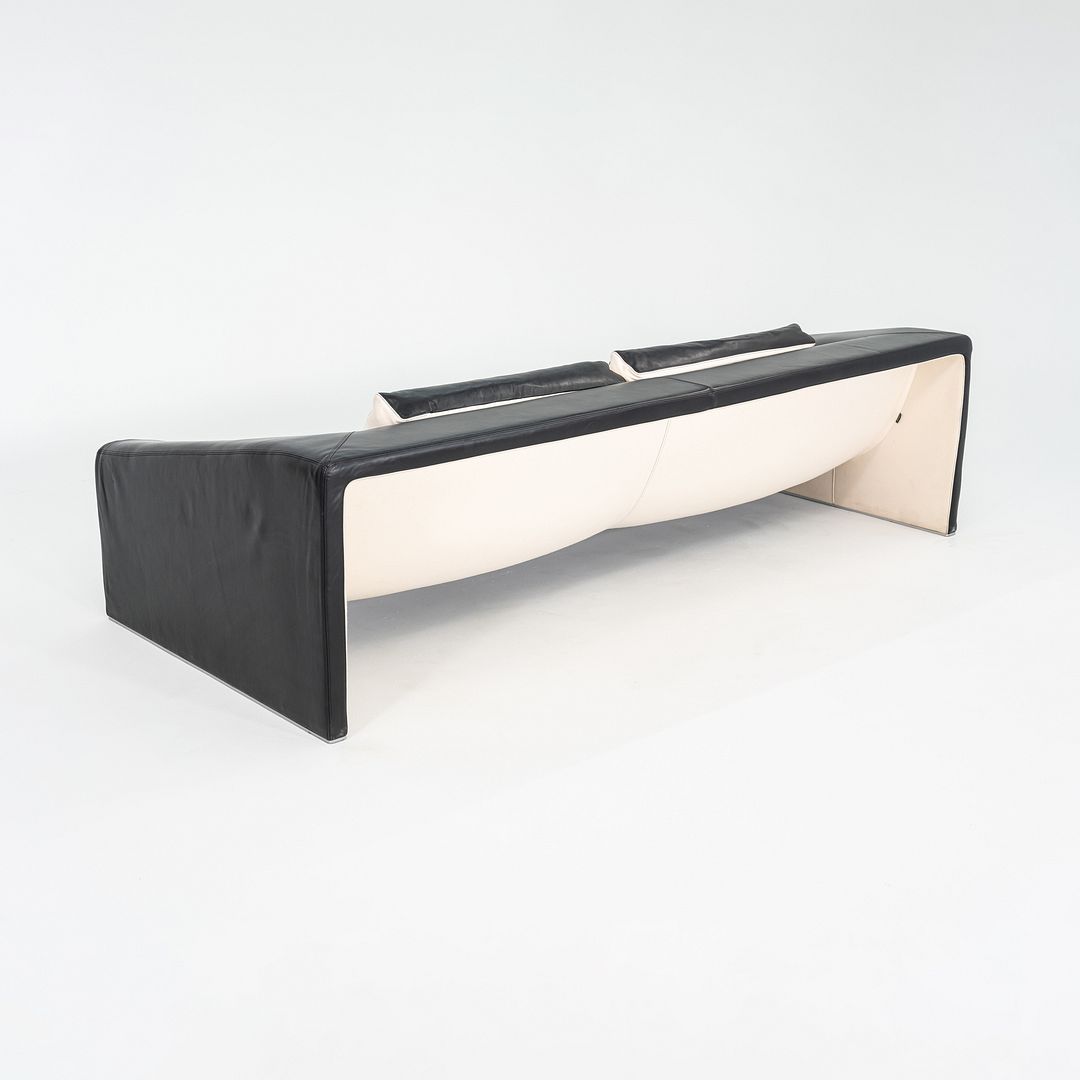 2000s Patricia Urquiola for Moroso Malmo Sofa Upholstered in Black Leather