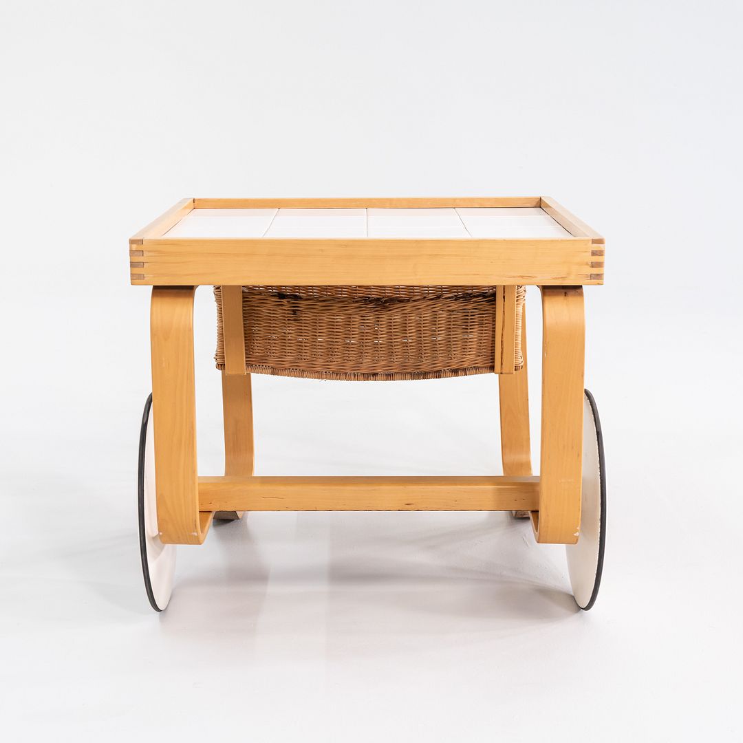 1970s Alvar and Aino Aalto for Artek Tea Trolley in Birch with Ceramic Tile
