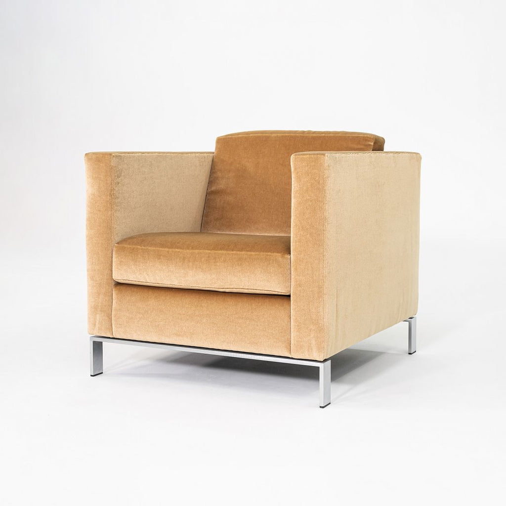 2010s Lord Norman Foster for Walter Knoll Model 500 Arm Lounge Chair Tan Fabric