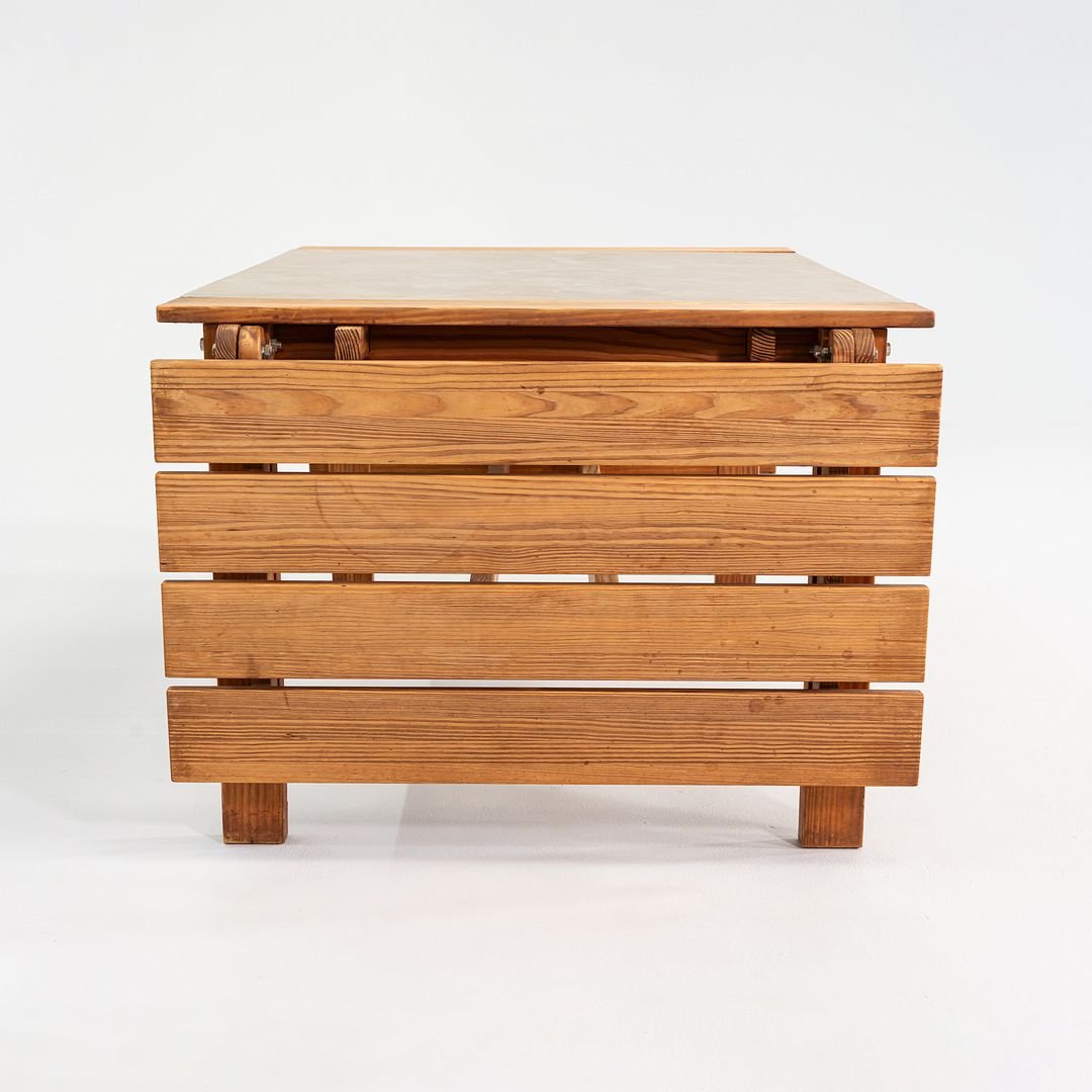 1970s Peter Ole Schionning N. Eilersen Dining Table Oregon Pine & Fiber Concrete