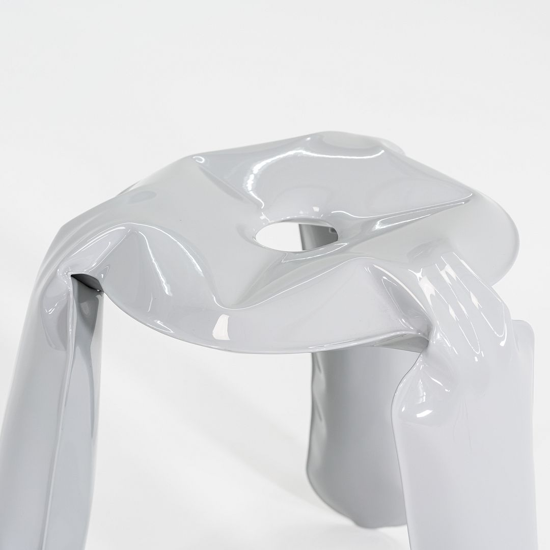 2020s Oskar Zieta for Zieta Plopp Low Stool Steel w/ Grey Finish 9x Available