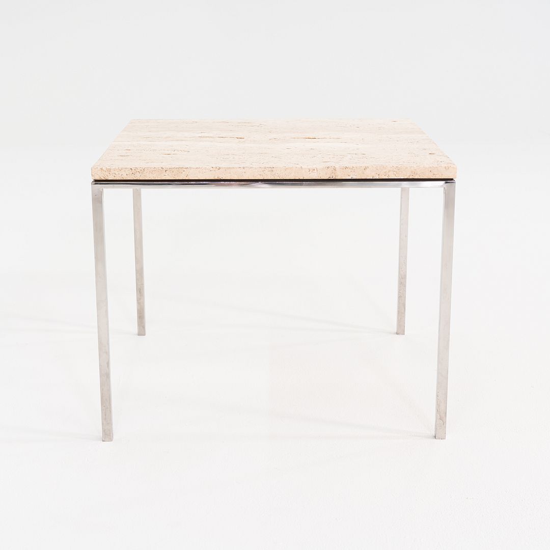 1966 Gordon Bunshaft & Davis Allen for SOM Side Table w/ Travertine, Model TA-41