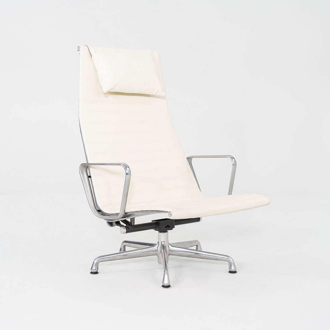 SOLD 2009 Herman Miller Eames Aluminum Group Lounge Chair with 2101 Ivory Leather