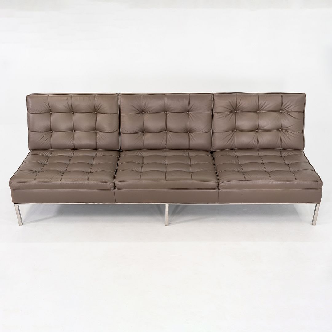 1960s Gordon Bunshaft and Davis Allen of SOM Three Seat Sofa in Greige Leather