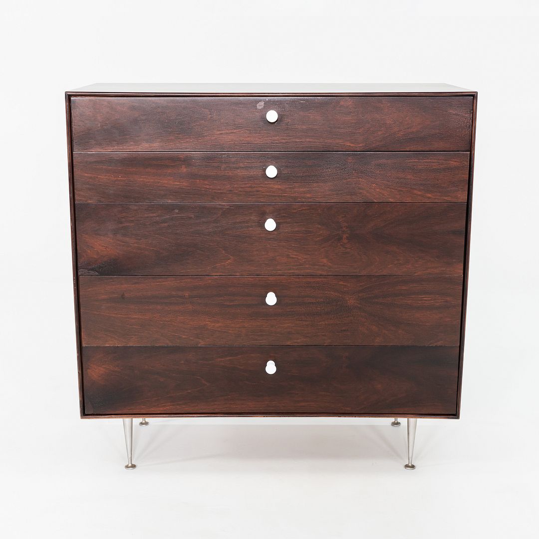 1950s George Nelson for Herman Miller Thin Edge Rosewood Five-Drawer Dresser
