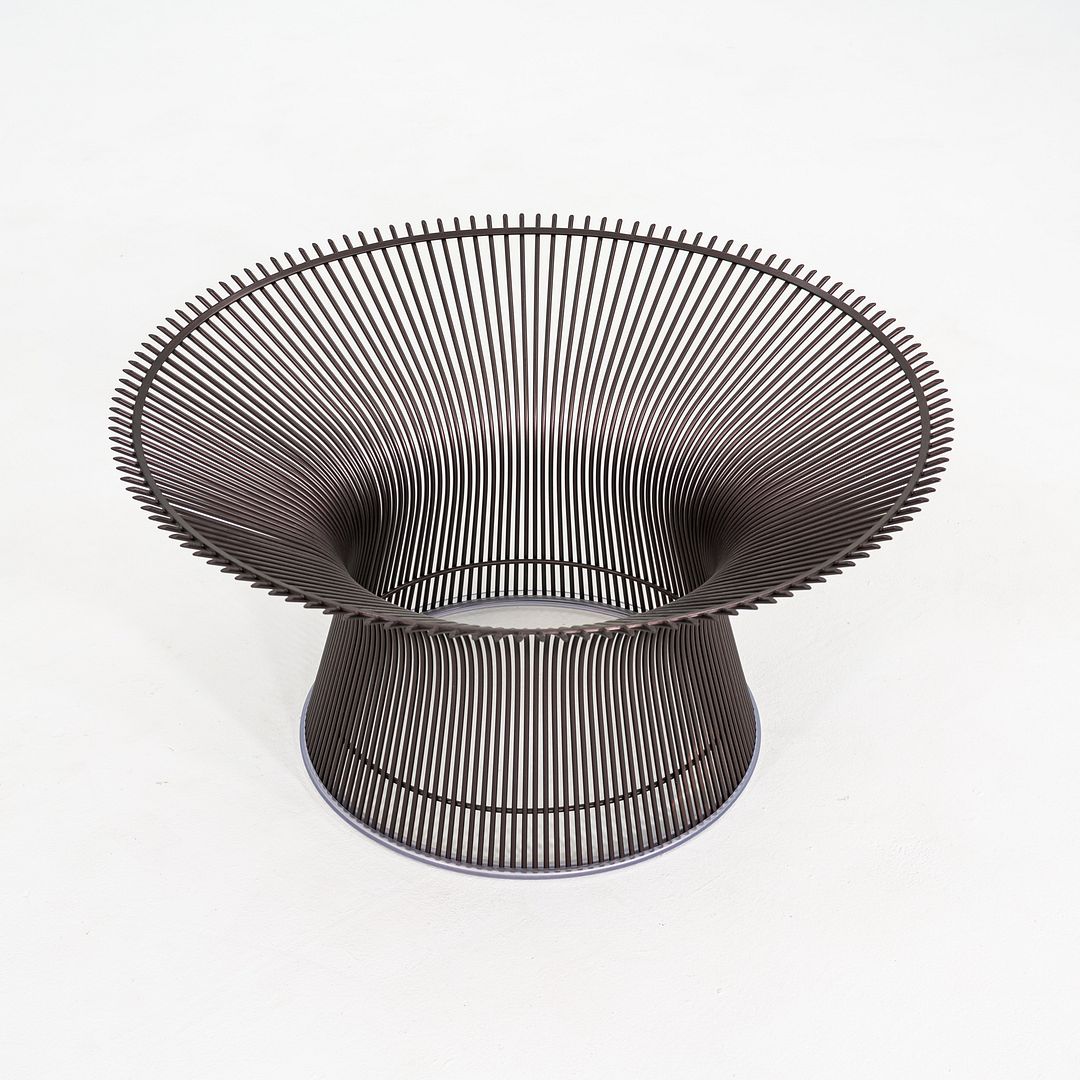 2010s Warren Platner for Knoll Coffee Table with Bronze Base and 36" Marble Top