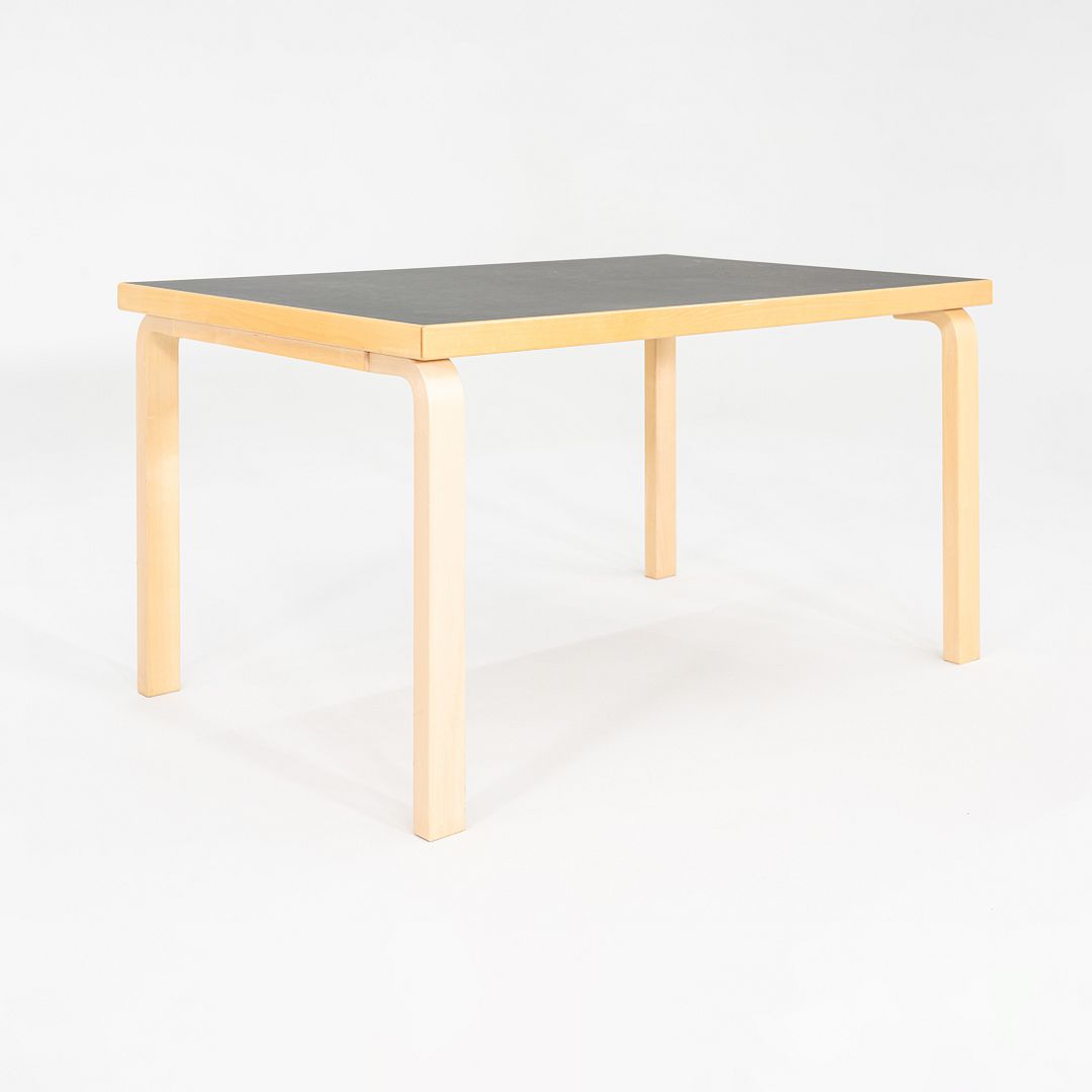 SOLD 2012 Alvar and Aino Aalto for Artek Table 81B Dining Table / Desk Black 34x54"