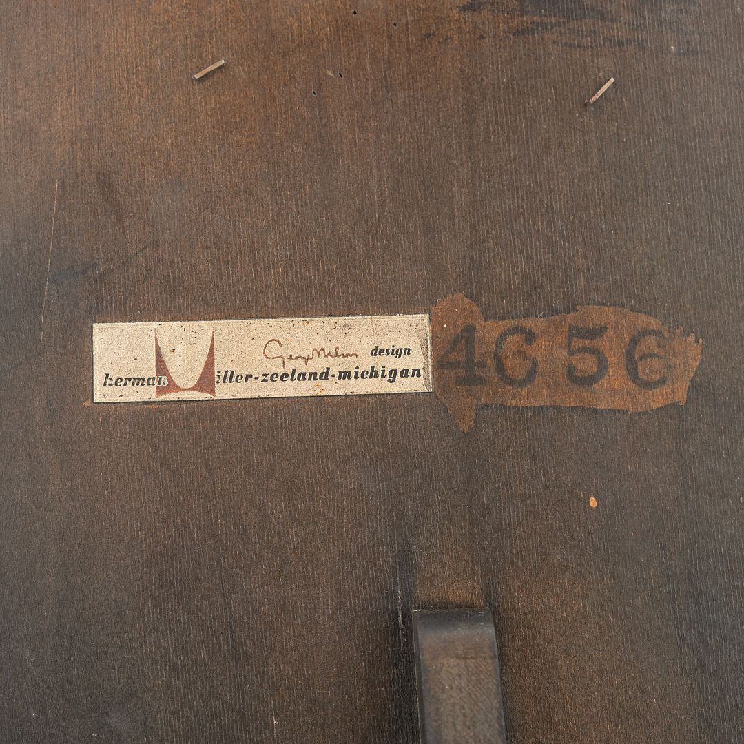 C. 1954 George Nelson Herman Miller Gate Leg Dining Table Ebonized, Model 4656