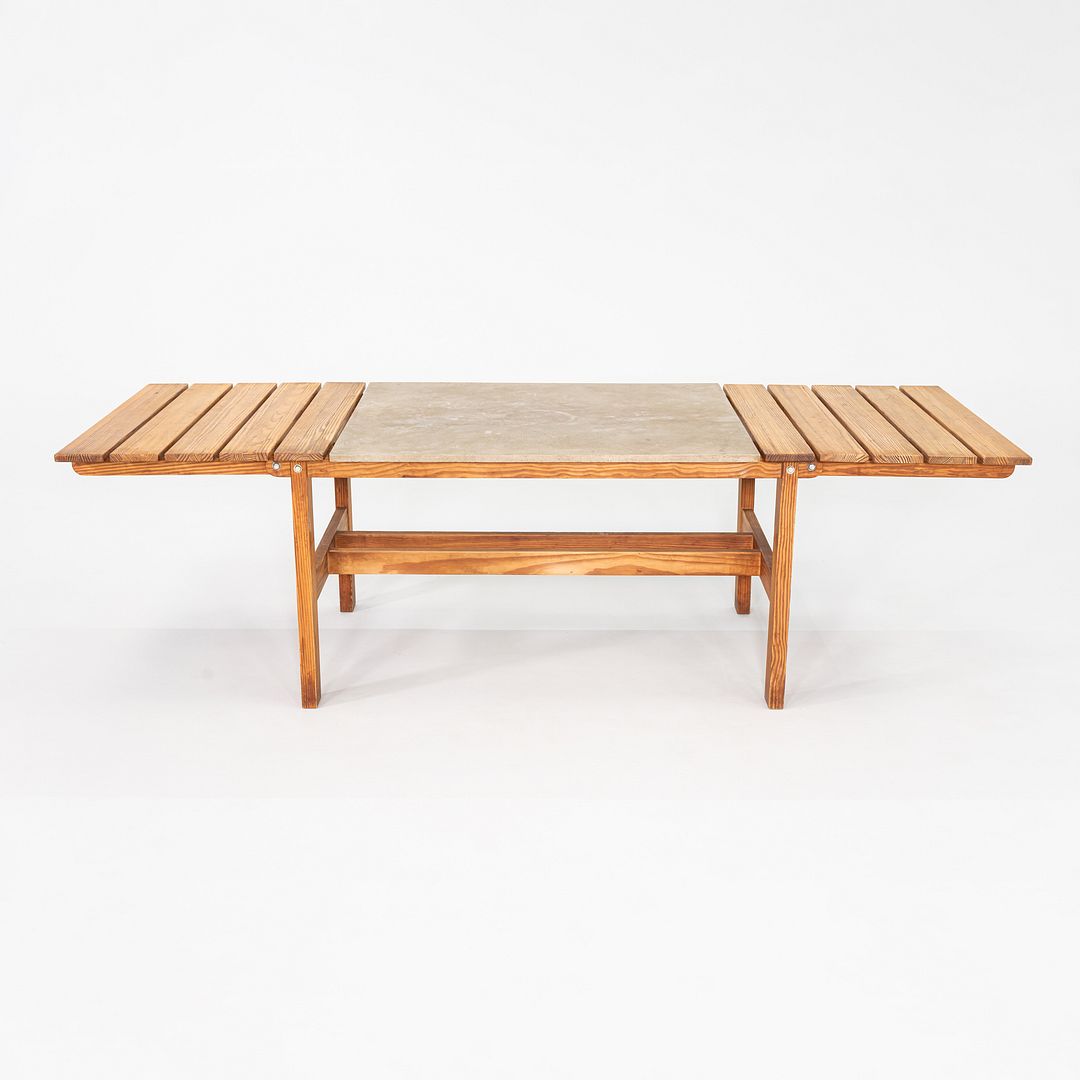 1970s Peter Ole Schionning N. Eilersen Dining Table Oregon Pine & Fiber Concrete