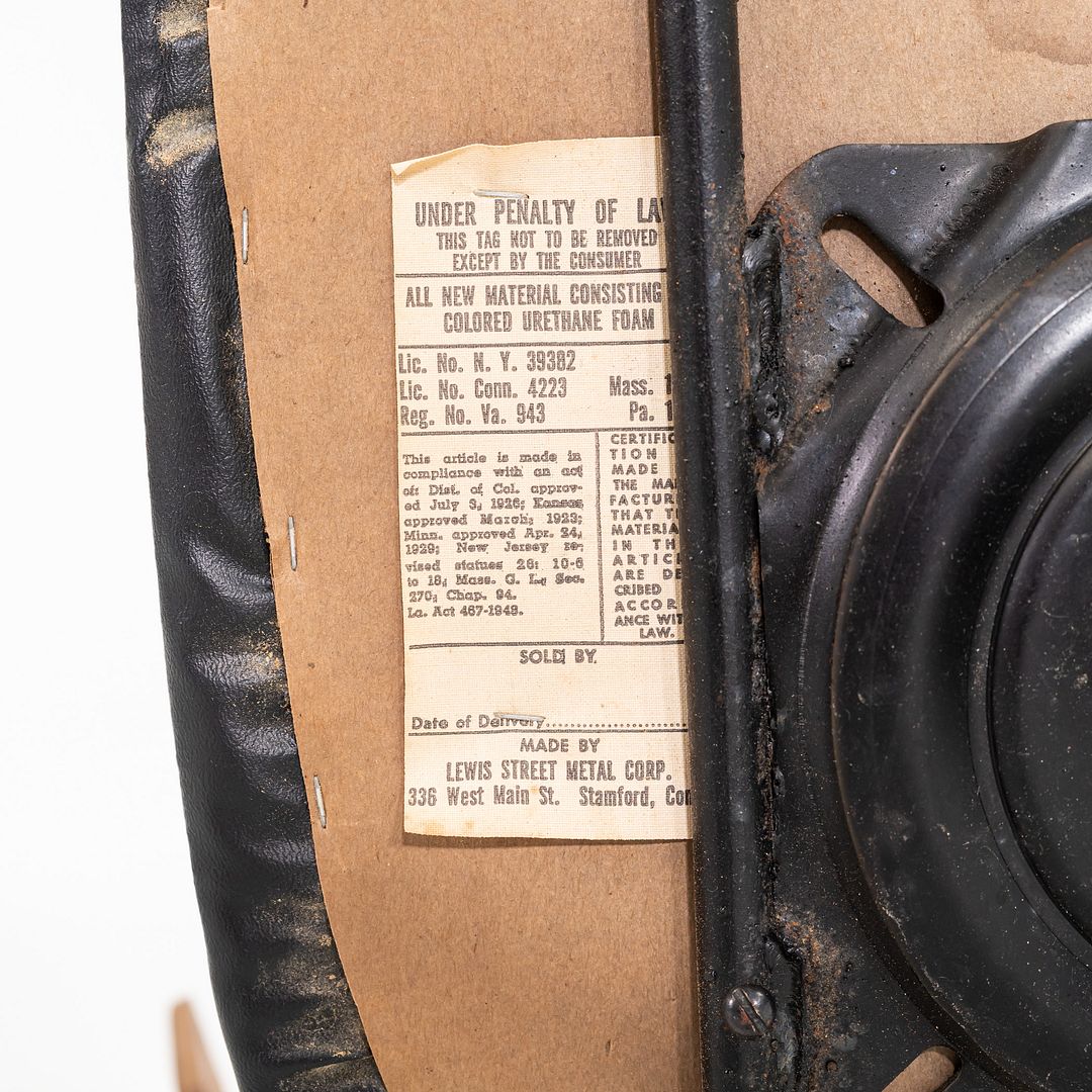 1960s Clifford Pascoe Desk Chair in Walnut by Lewis Street Metal Corp in Vinyl