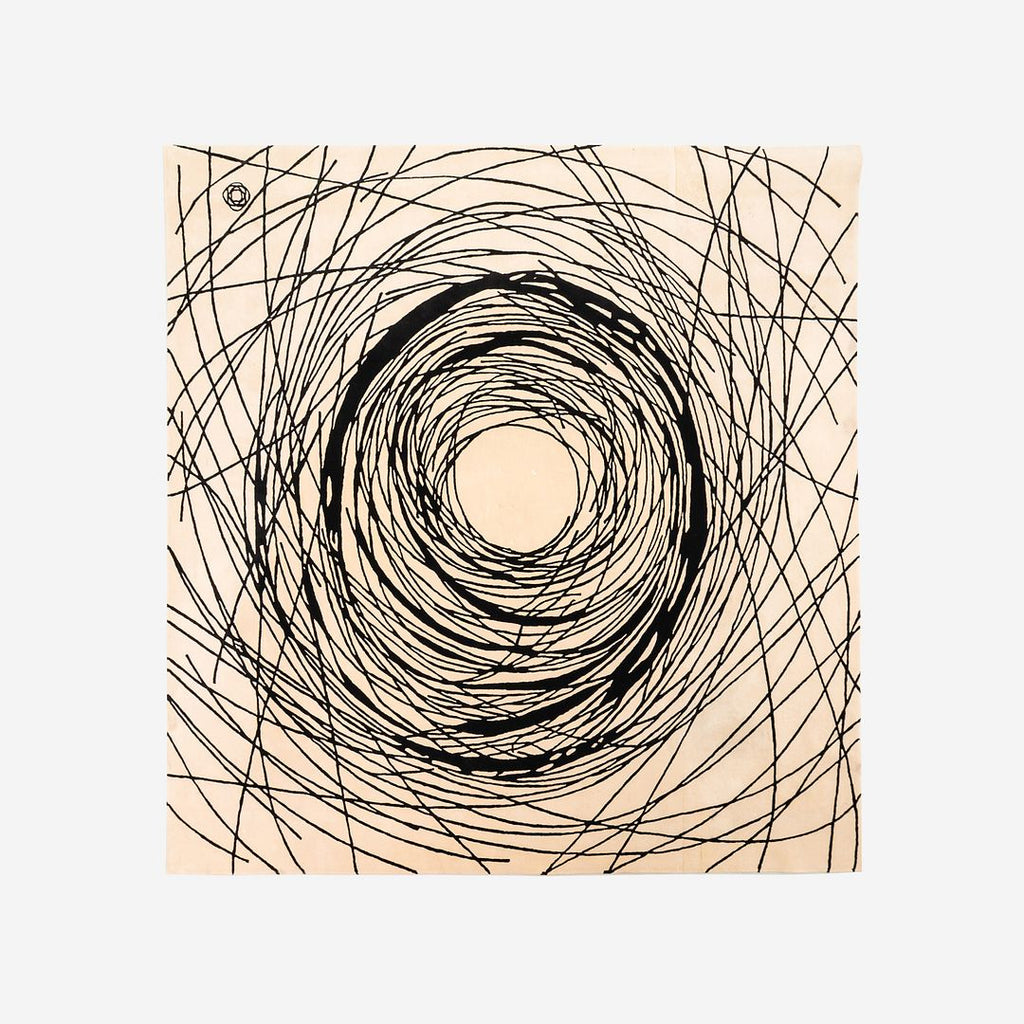 2000s DellaRobbia Studio DR Nest Wool Area Rug 12x12 feet in Warm Wood Tones