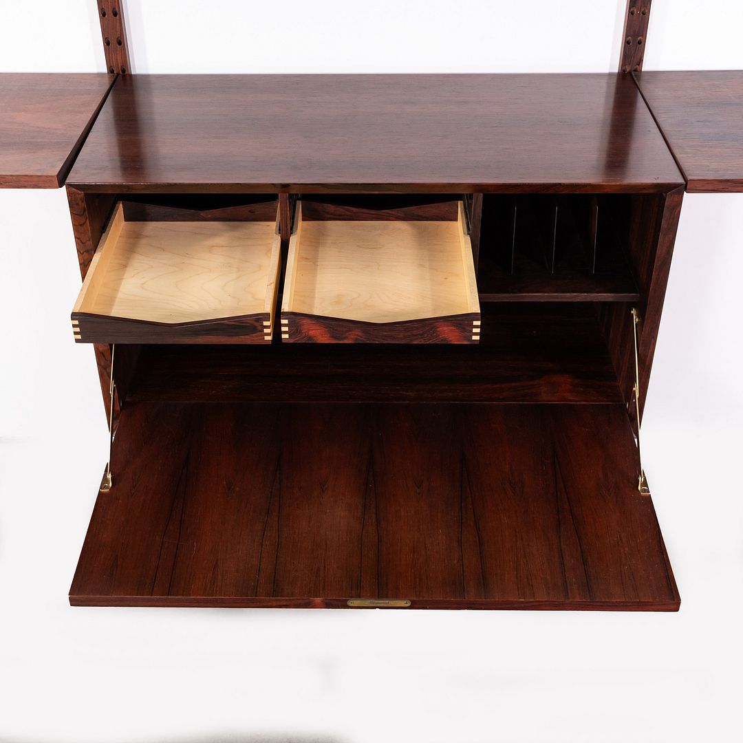 1960s Poul Cadovius System CADO Modular Storage Wall Unit w/ Cabinet in Rosewood