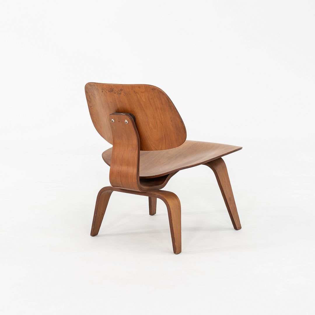 1950s Herman Miller Eames LCW Lounge Chair in Walnut w/ 5-2-4 Screw Pattern