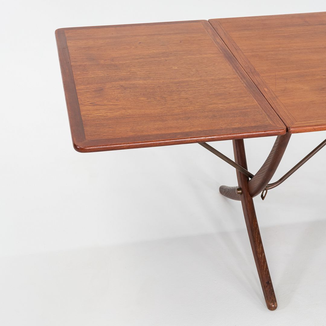 1960s Hans Wegner for Andreas Tuck AT-304 Teak Dining Table w/ Drop-Leaf Ext