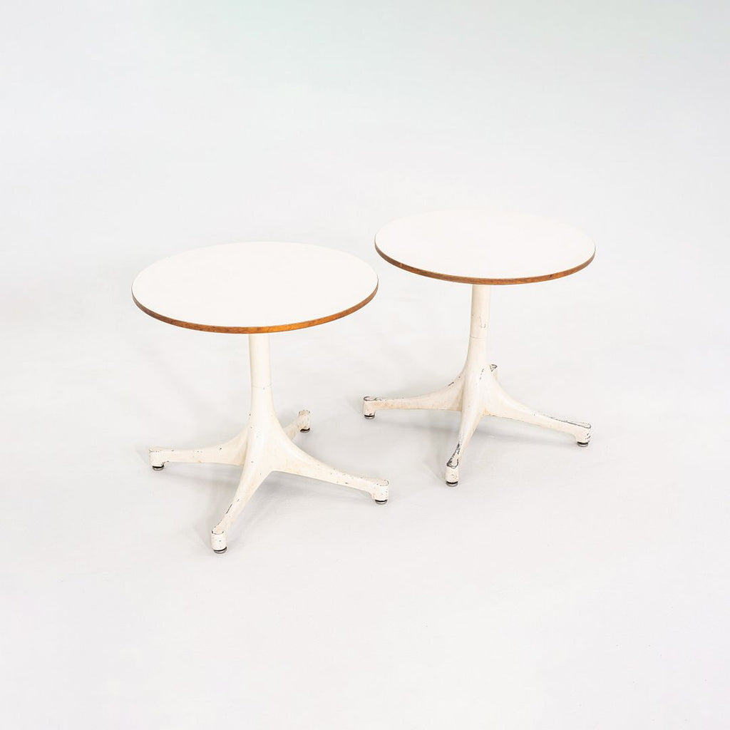 SOLD C. 1958 Pair of George Nelson Pedestal Side Tables for Herman Miller w/ Laminate