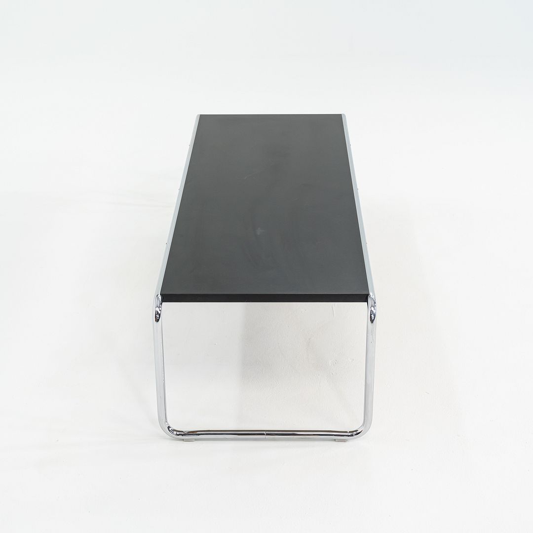 1970s Marcel Breuer for Knoll Laccio Coffee Table with Black Laminate Tabletop