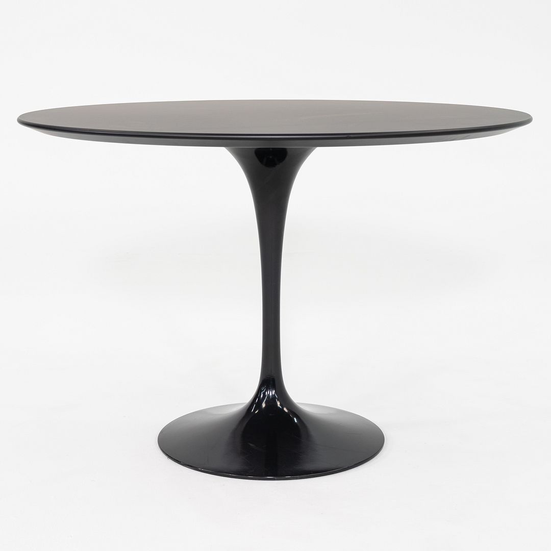 C. 2020 Eero Saarinen for Knoll Black Laminate Tulip Dining Table 42 Inches