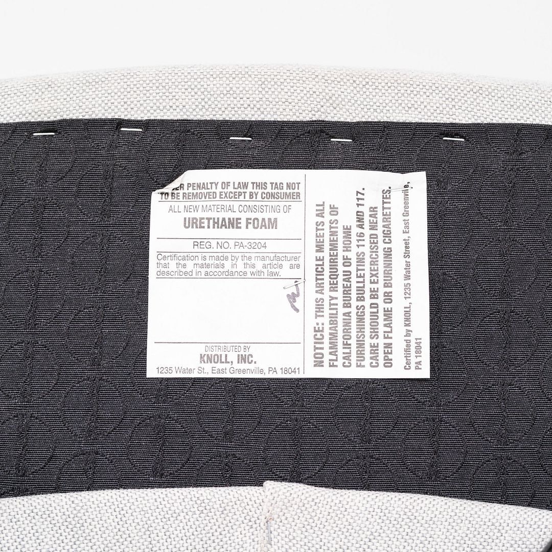 2020s Eero Saarinen for Knoll Executive Dining / Side Chair in Light Grey Fabric