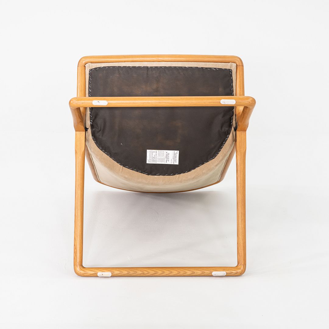 1980 Pair of Ward Bennett for Brickel Associates Scissor Chairs in Ash and Suede