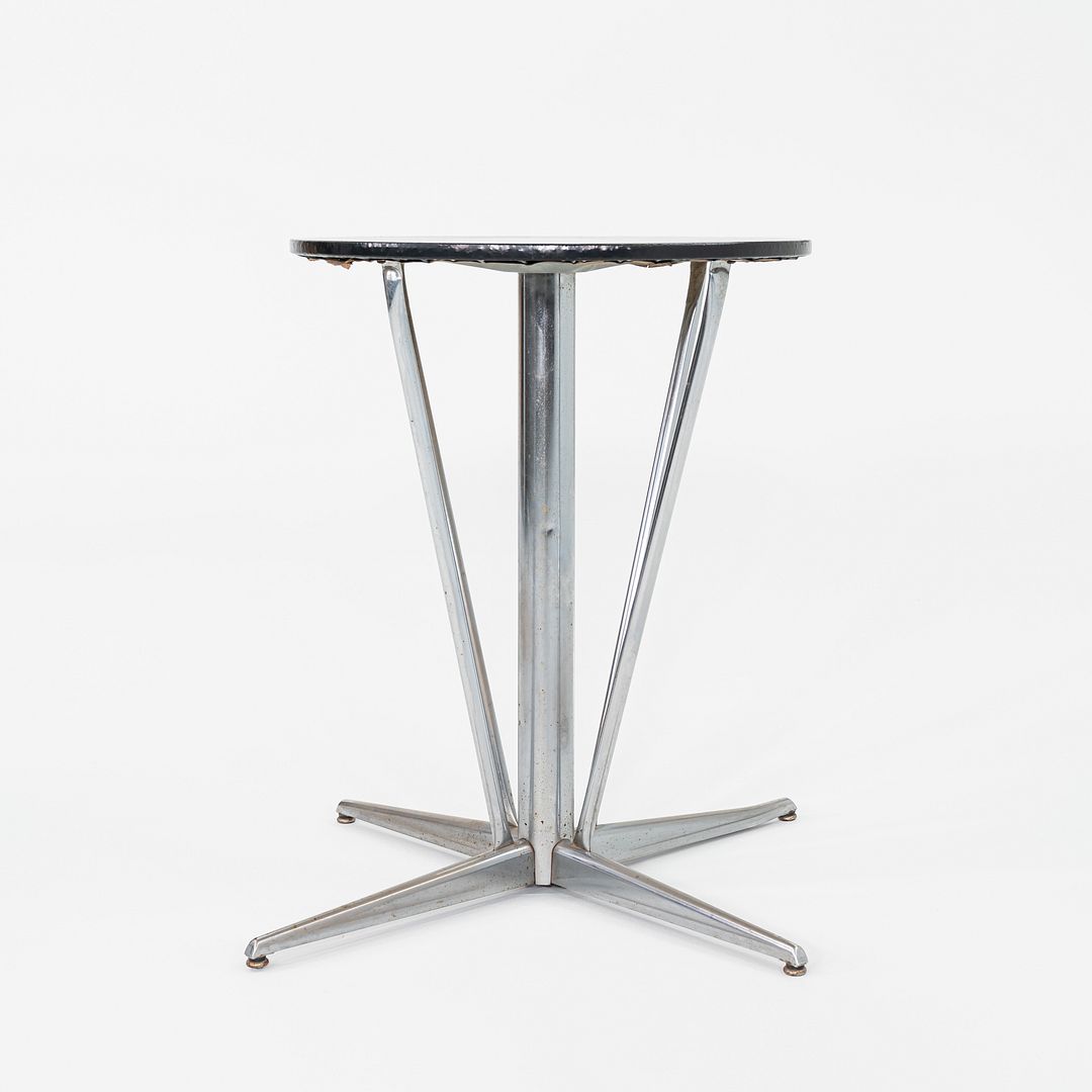 1960s Chromed Steel Hightop Dining Cafe Table after Chromcraft JB VAN Sciver