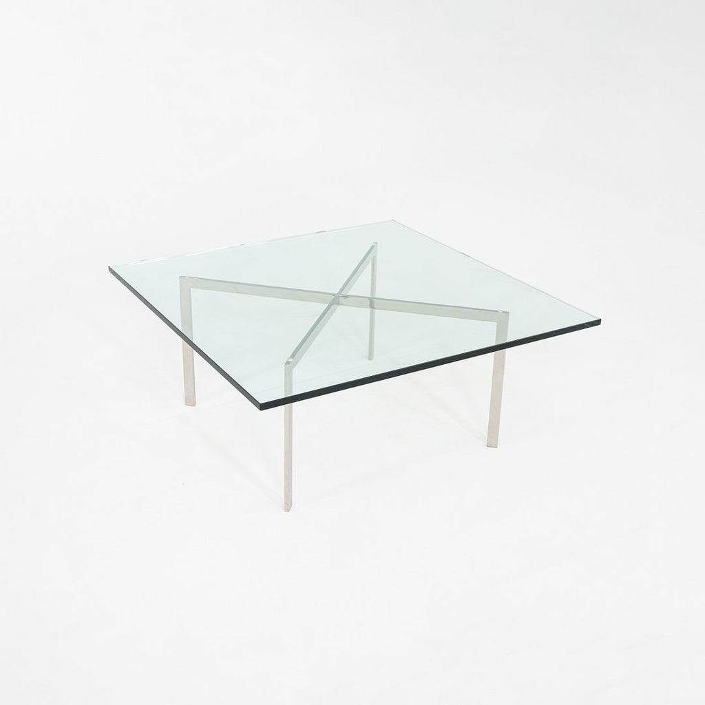 2000s Mies van der Rohe for Knoll Barcelona Glass Coffee Table 40 inch 2x Avail