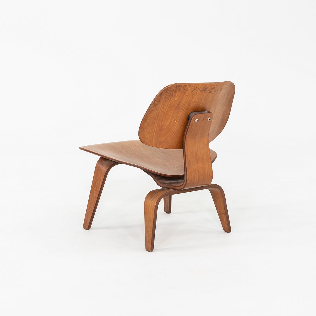 1950s Herman Miller Eames LCW Lounge Chair in Walnut w/ 5-2-4 Screw Pattern