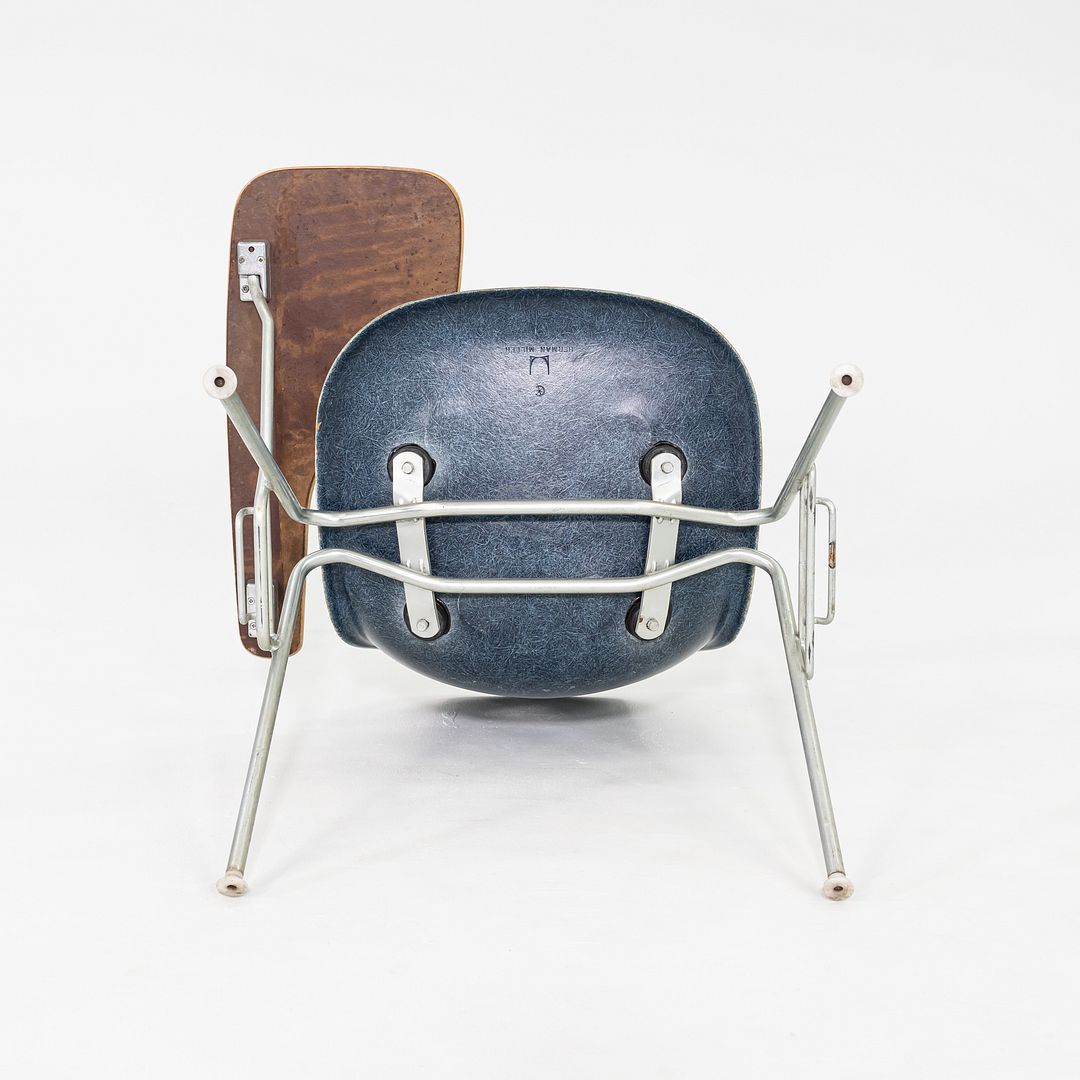 1970s Herman Miller Eames Molded Fiberglass Side Chair Navy Blue 24x Available