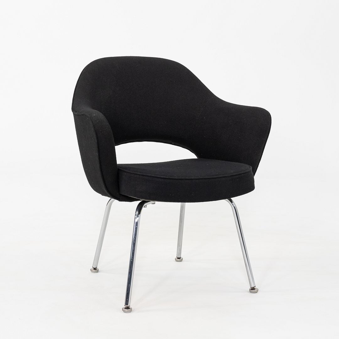 1960s Eero Saarinen for Knoll Dining Arm Chair in Grey Hopsack 8x Available