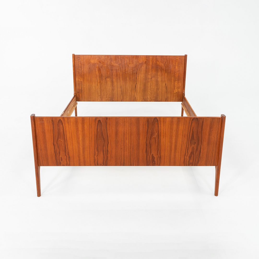1960s Kai Kristiansen for Dyrlund Teak Full Size Bed with Headboard & Footboard