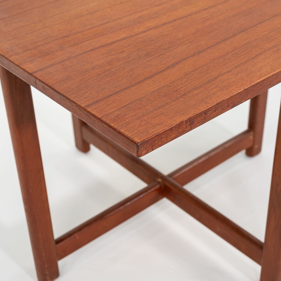 1960s Durup Polstermobelfabrik Danish Teak Square End or Side Table 24.5 inches