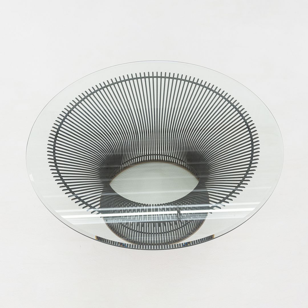 SOLD 1960s Warren Platner for Knoll Coffee Table 36 Inch Glass Top in Dark Bronze