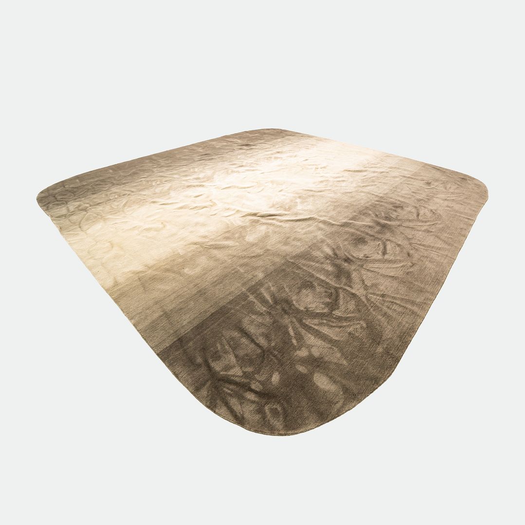 2000s Hand Knotted Large Area Rug in Grey and White from Nepal 14 x 14 feet