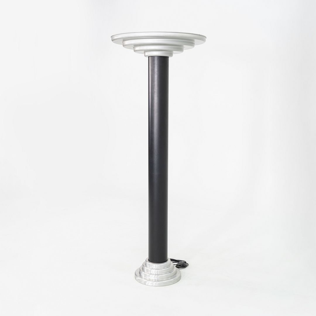 1940s Firma Keiser Art Deco Machine Age Streamline Torchiere Floor Lamp Aluminum