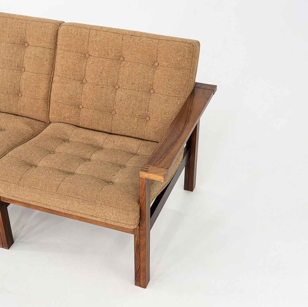 1960s Moduline Rosewood Loveseat / Sofa by Ole Gjerlov-Knudsen and Torben Lind