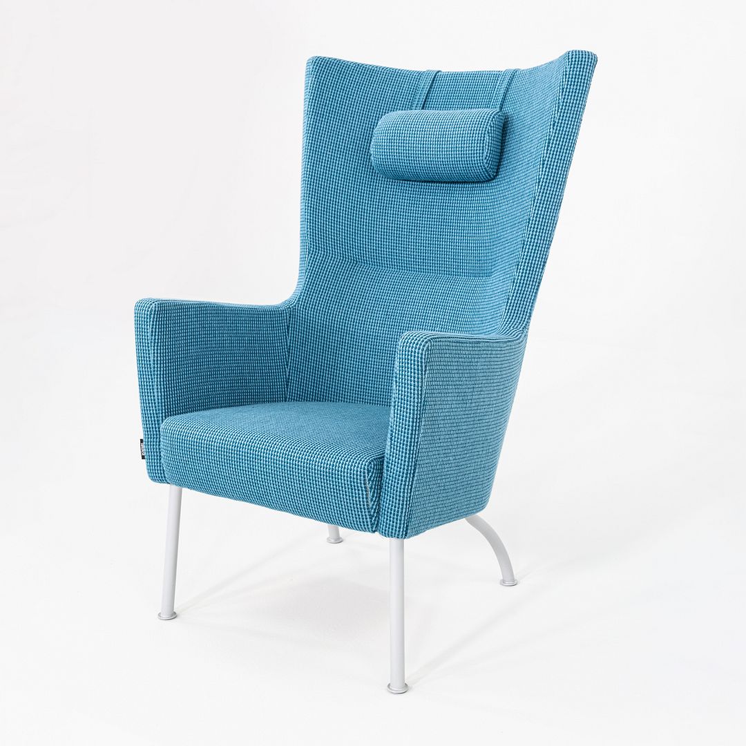 2000s Sofia Dahlen for Swedese Solino Lounge Chair Upholstered in Blue Fabric