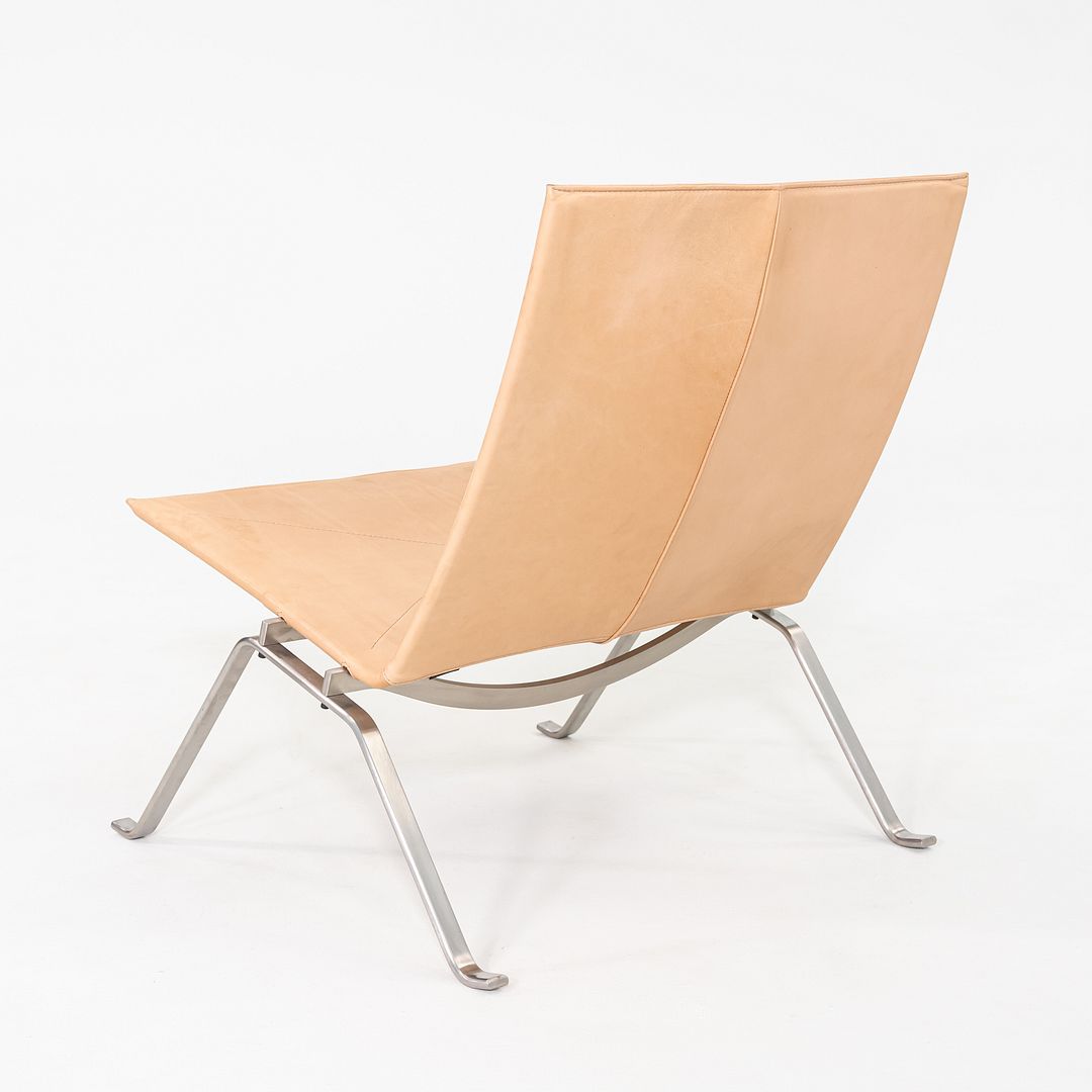 2020 Poul Kjaerholm for Fritz Hansen PK22 Lounge Chair Rustic Leather Upholstery