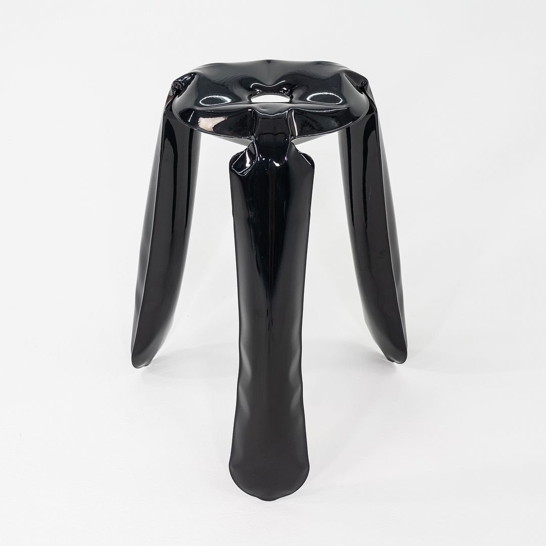 2020s Oskar Zieta for Zieta Plopp Counter Stool Steel w/ Black Finish 8x Avail