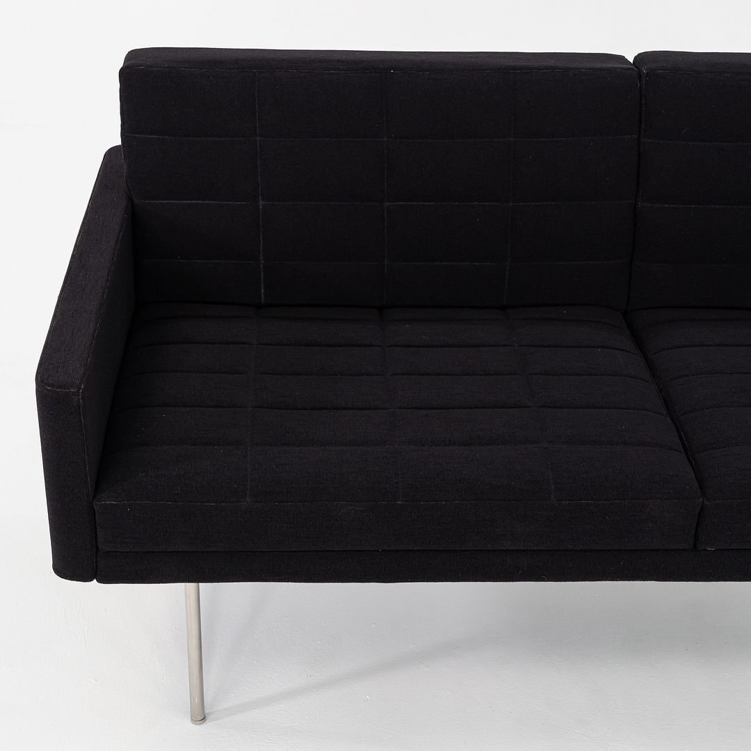 2016 BassamFellows for Geiger Tuxedo Component Lounge Settee Sofa Black Fabric