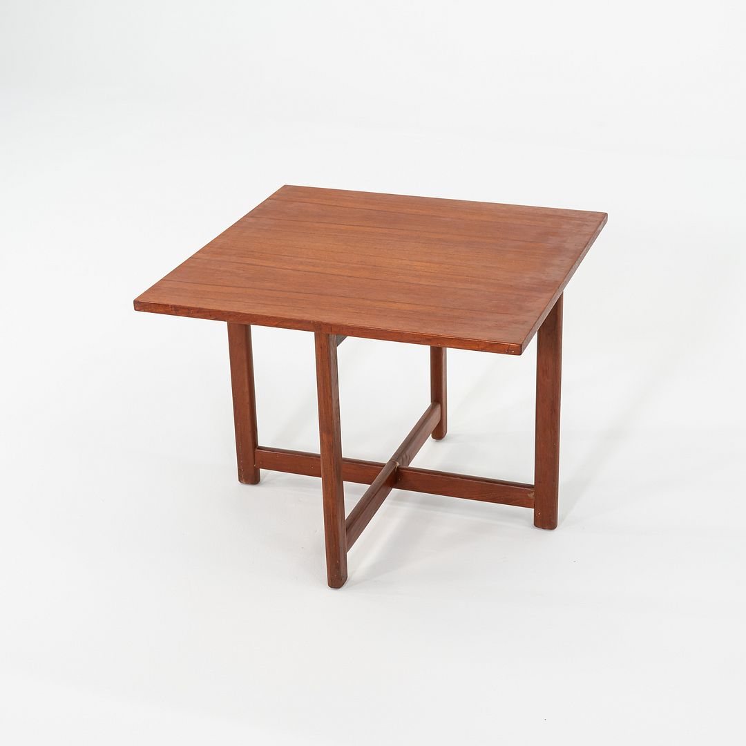 1960s Durup Polstermobelfabrik Danish Teak Square End or Side Table 24.5 inches