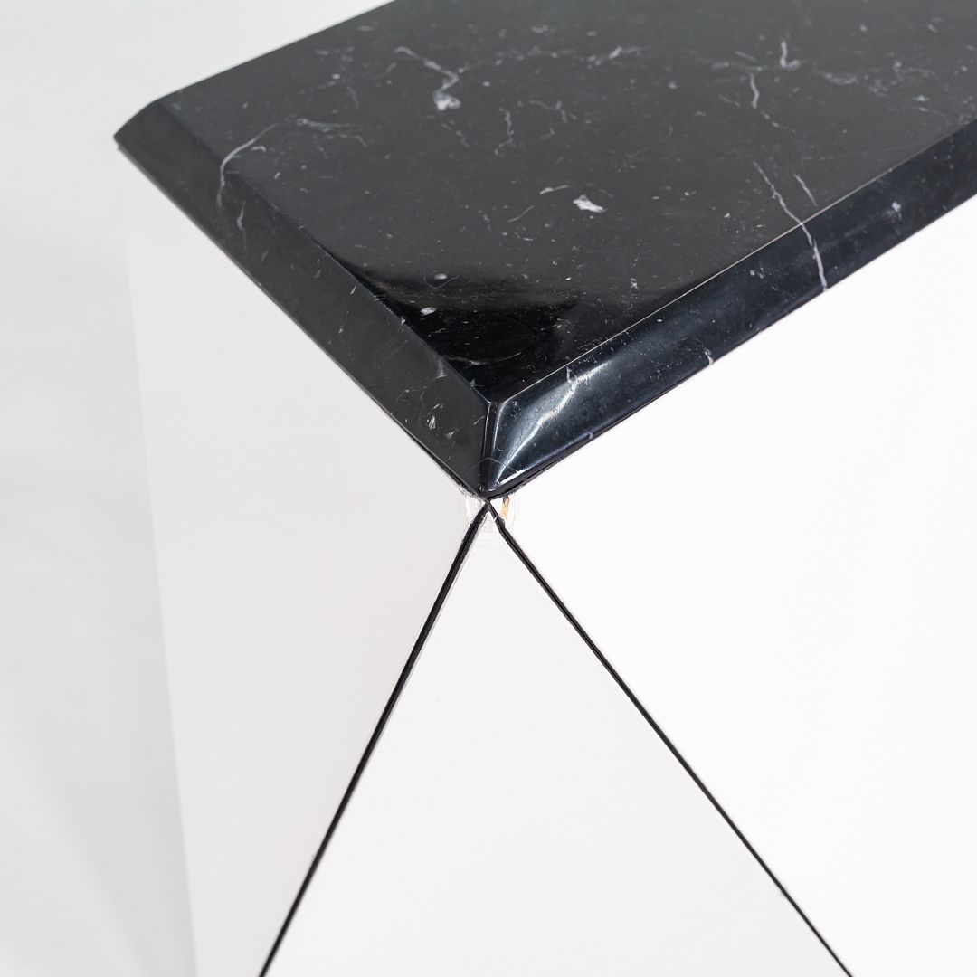 2022 David Adjaye for Knoll Washington Prism Side Table in White / Black Marble
