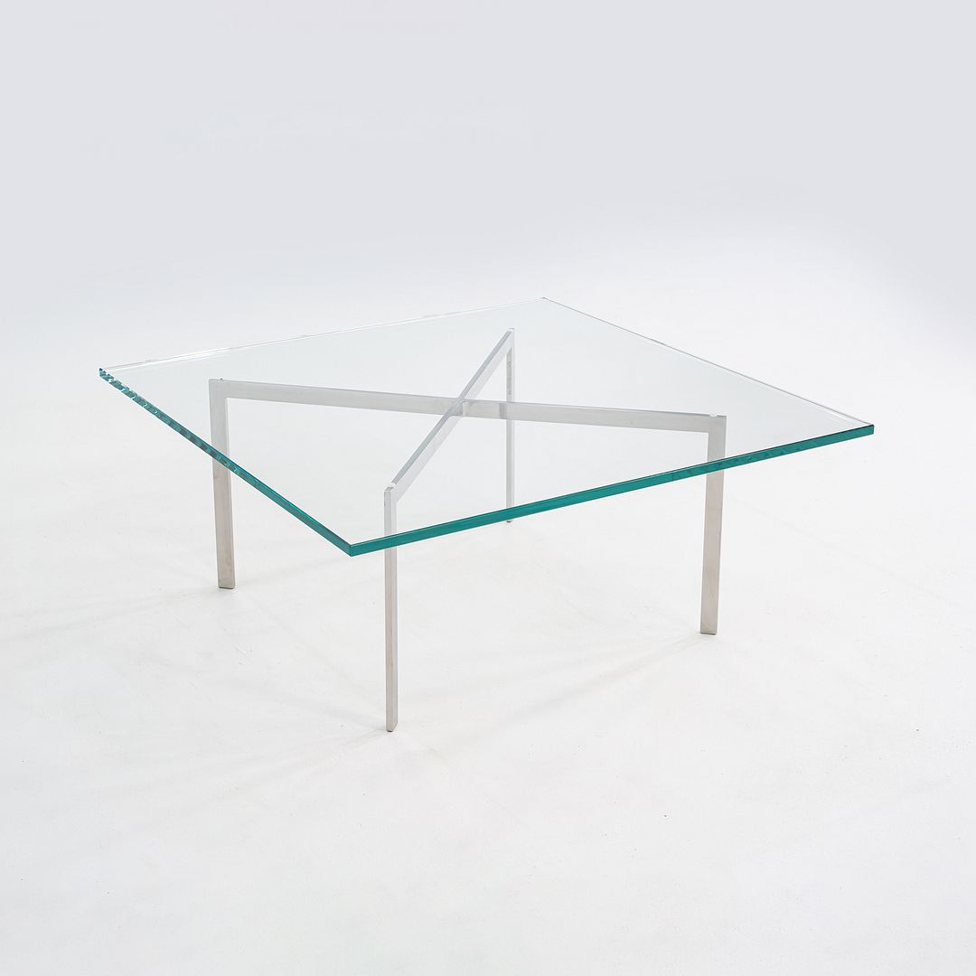 2000s Mies van der Rohe for Knoll Barcelona Coffee Table Stainless Steel & Glass