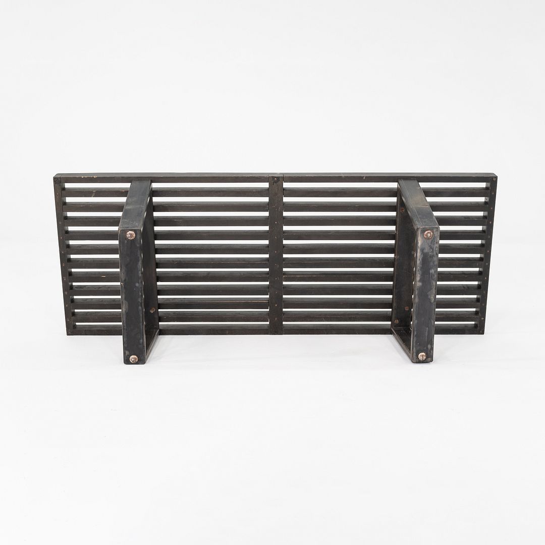 1950s George Nelson for Herman Miller Slatted Bench in Ebonized Wood, Model 4992