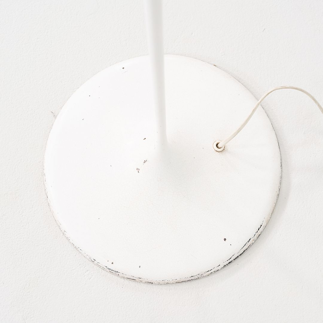 1960s Max Bill Torchiere Floor Lamp in White for B.A.G. Turgi of Switzerland