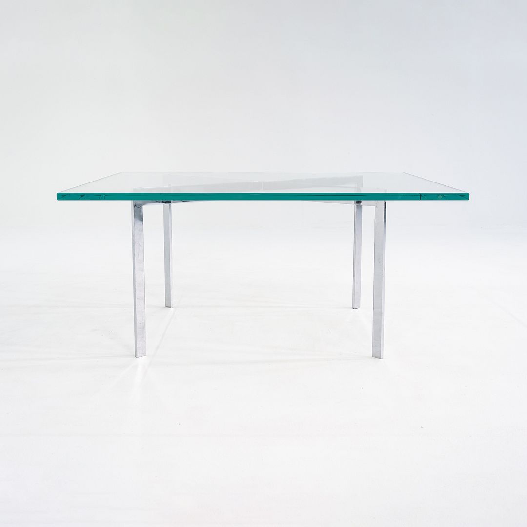 2000s Mies van der Rohe for Knoll Barcelona Coffee Table Chromed Steel and Glass