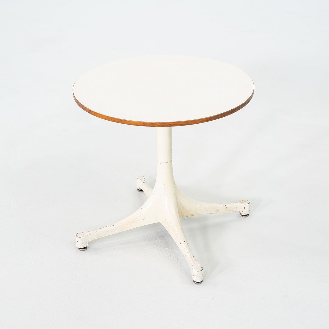 SOLD C. 1958 Pair of George Nelson Pedestal Side Tables for Herman Miller w/ Laminate