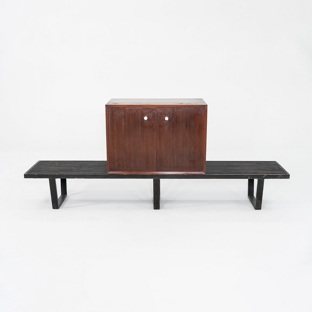 1950s George Nelson Basic Cabinet Series Cabinet in Walnut 34 x 24 x 18 inches