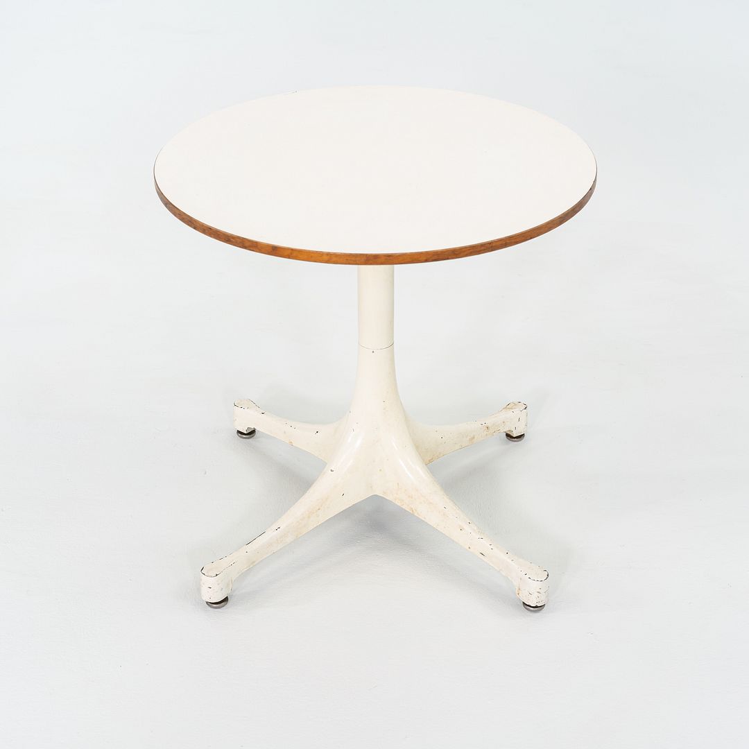 SOLD C. 1958 Pair of George Nelson Pedestal Side Tables for Herman Miller w/ Laminate