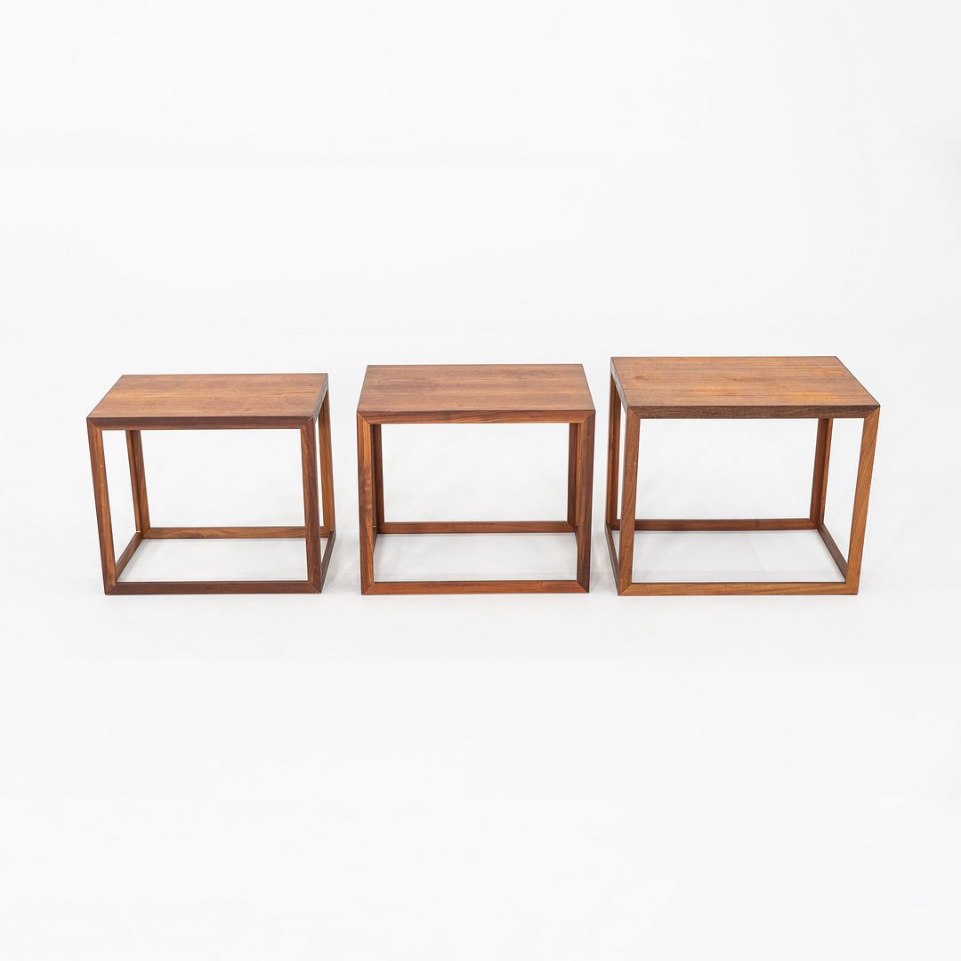 1960s Set of Three Teak Nesting Tables by Jorgen Baekmark for Poul Christiansen